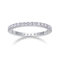 Daylight Moissanite Eternity Band Ring in Sterling Silver