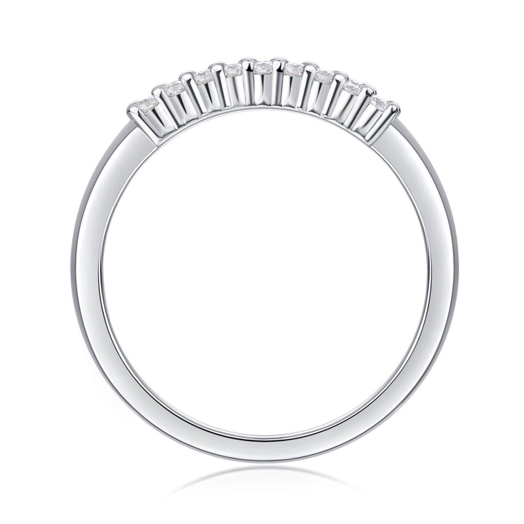 Innocence Moissanite Band Ring in Sterling Silver