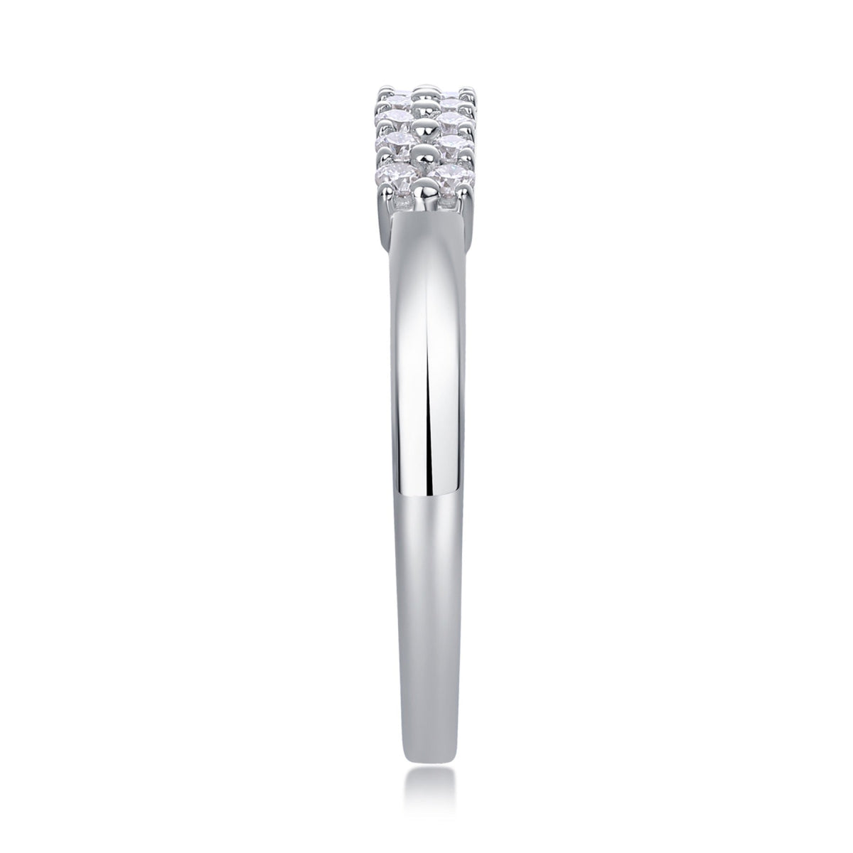 Innocence Moissanite Band Ring in Sterling Silver