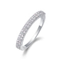 Amata Moissanite Band Ring in Sterling Silver