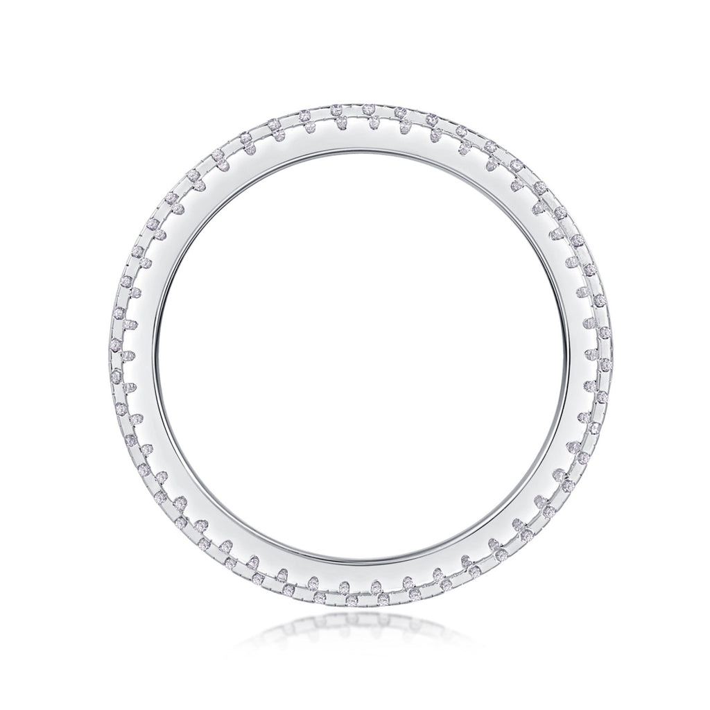 Serenade Moissanite Band Ring in Sterling Silver