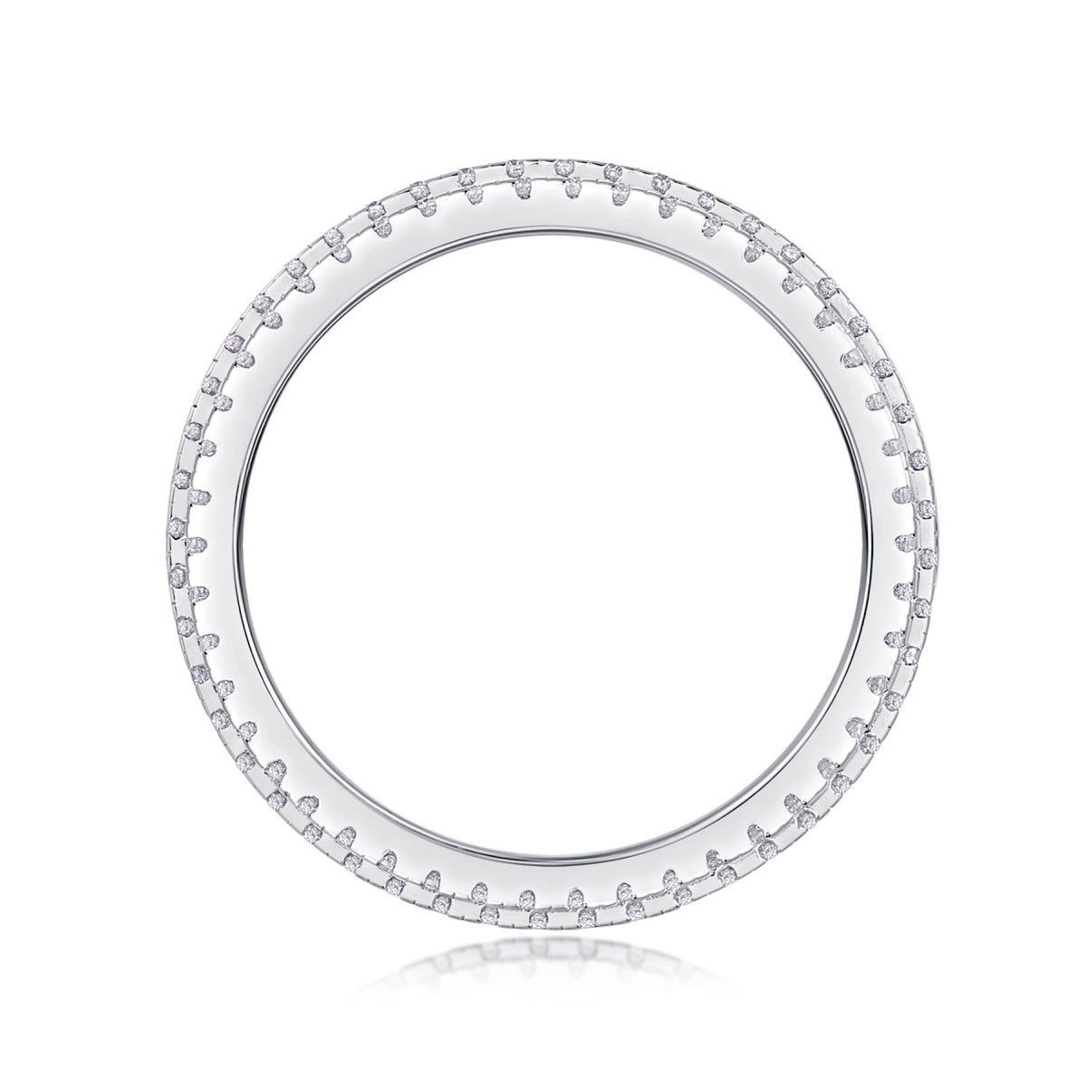 Serenade Moissanite Band Ring in Sterling Silver