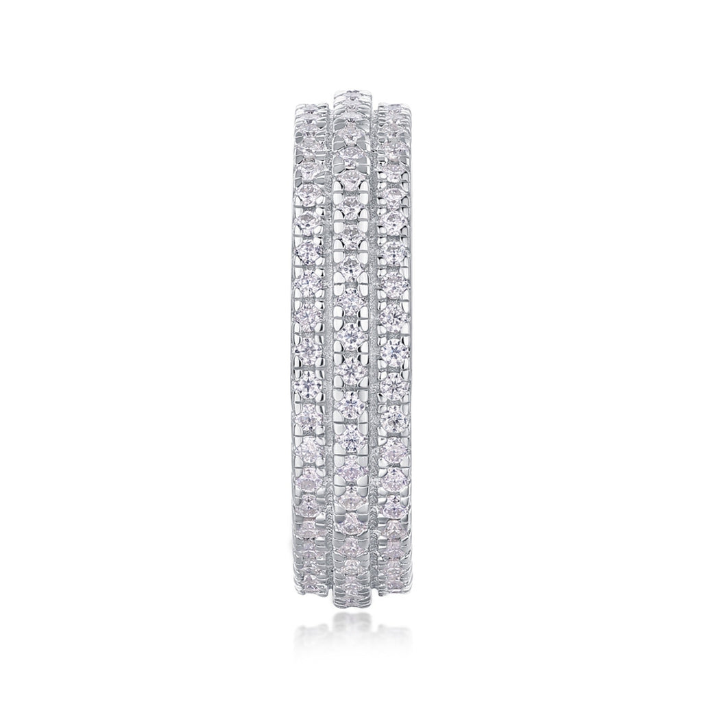 Serenade Moissanite Band Ring in Sterling Silver