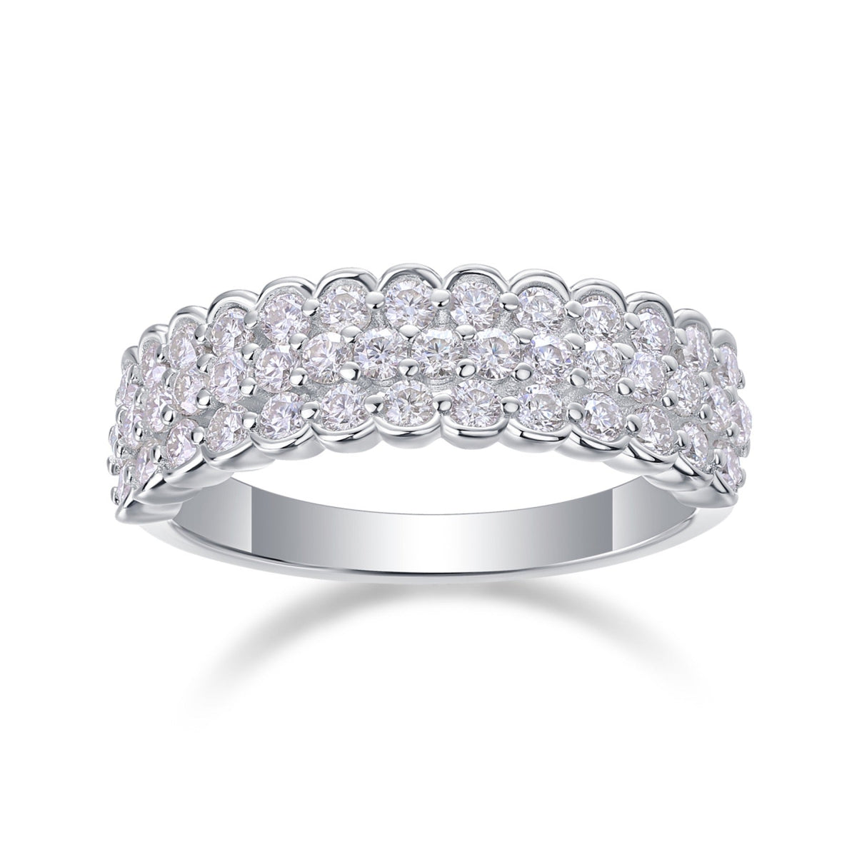 Verse Moissanite Band Ring in Sterling Silver