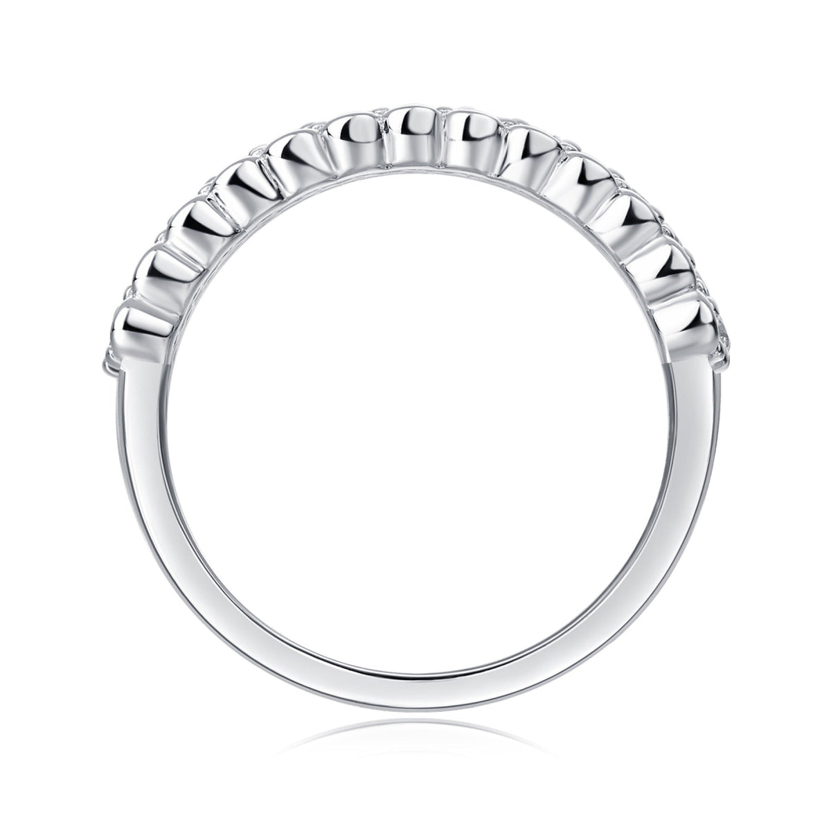 Verse Moissanite Band Ring in Sterling Silver