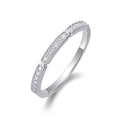 Gioventu Moissanite Band Ring in Sterling Silver
