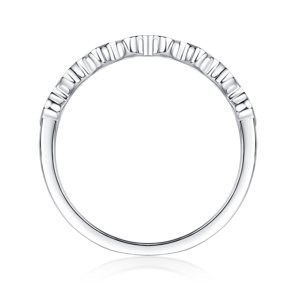 Bruma Moissanite Band Ring in Sterling Silver
