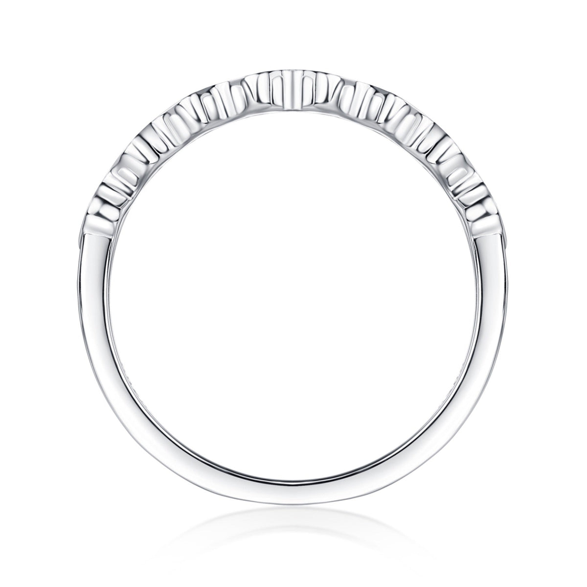 Bruma Moissanite Band Ring in Sterling Silver
