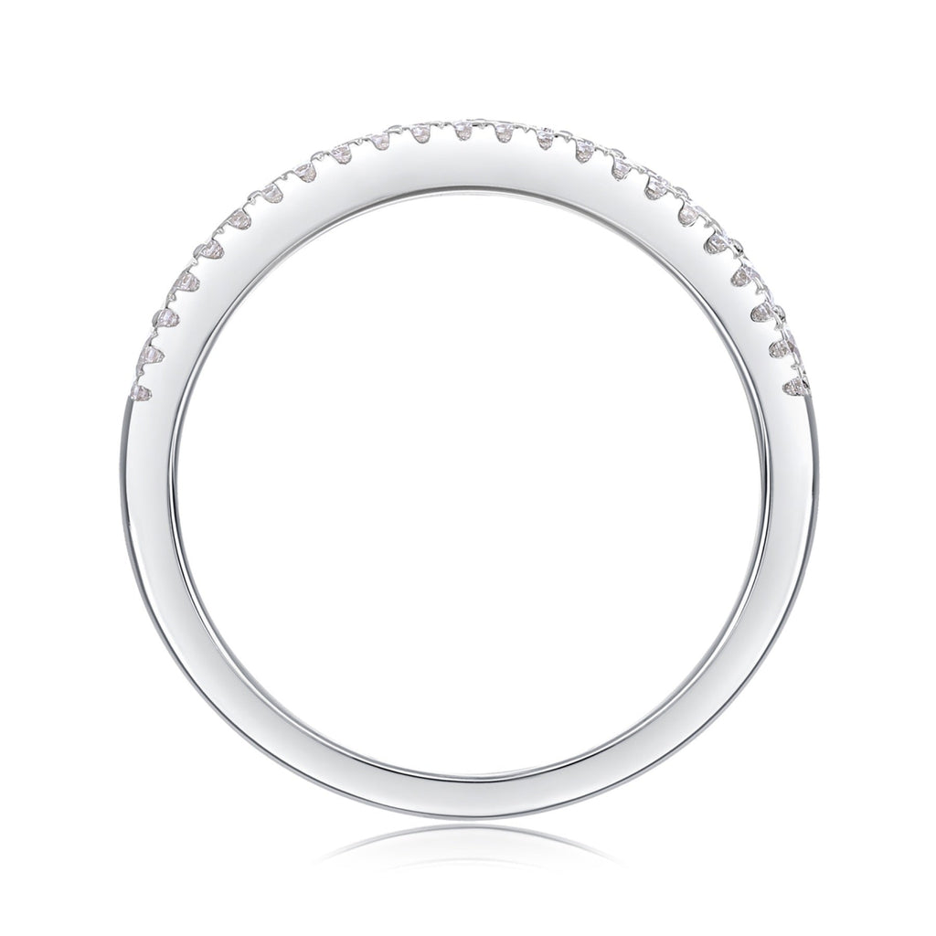 Marinaio Moissanite Band Ring in Sterling Silver