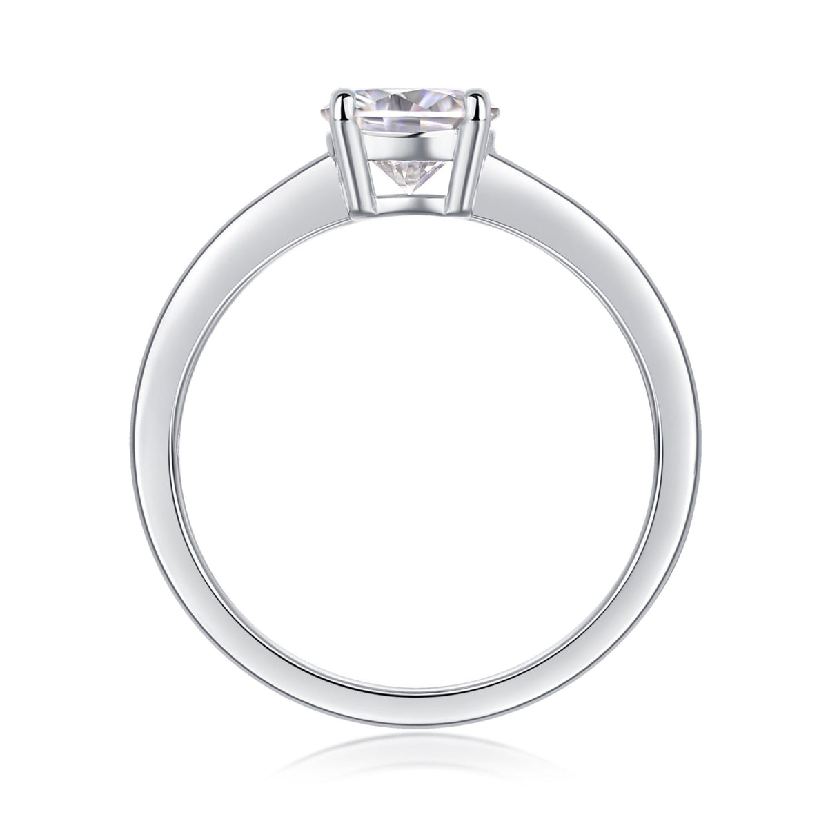 Sweet Nothing 1 Carat Moissanite Solitaire Ring in Sterling Silver