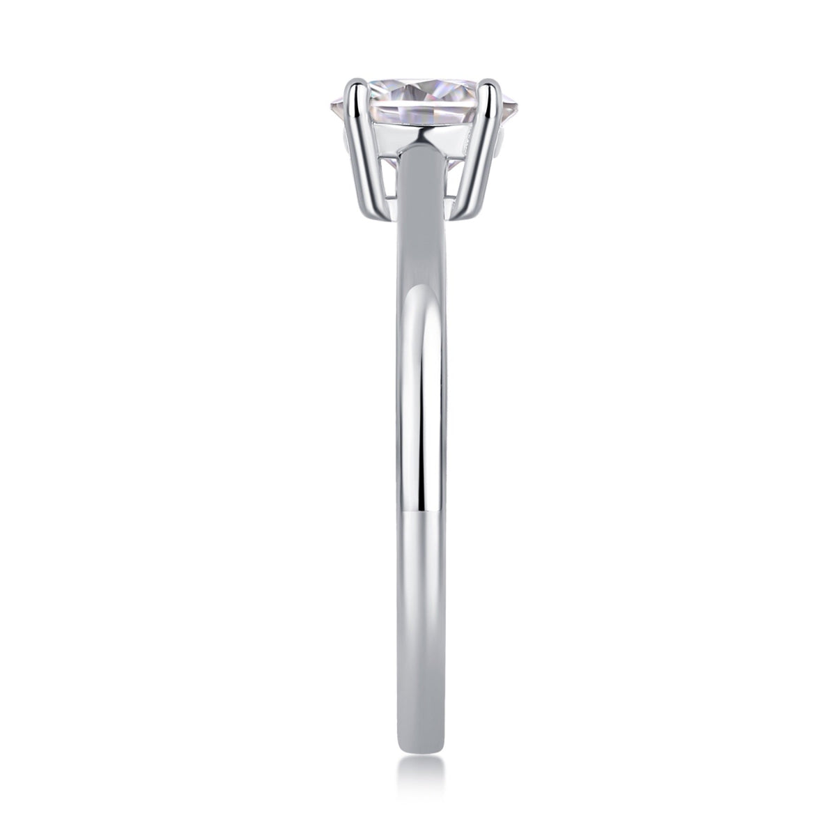Sweet Nothing 1 Carat Moissanite Solitaire Ring in Sterling Silver