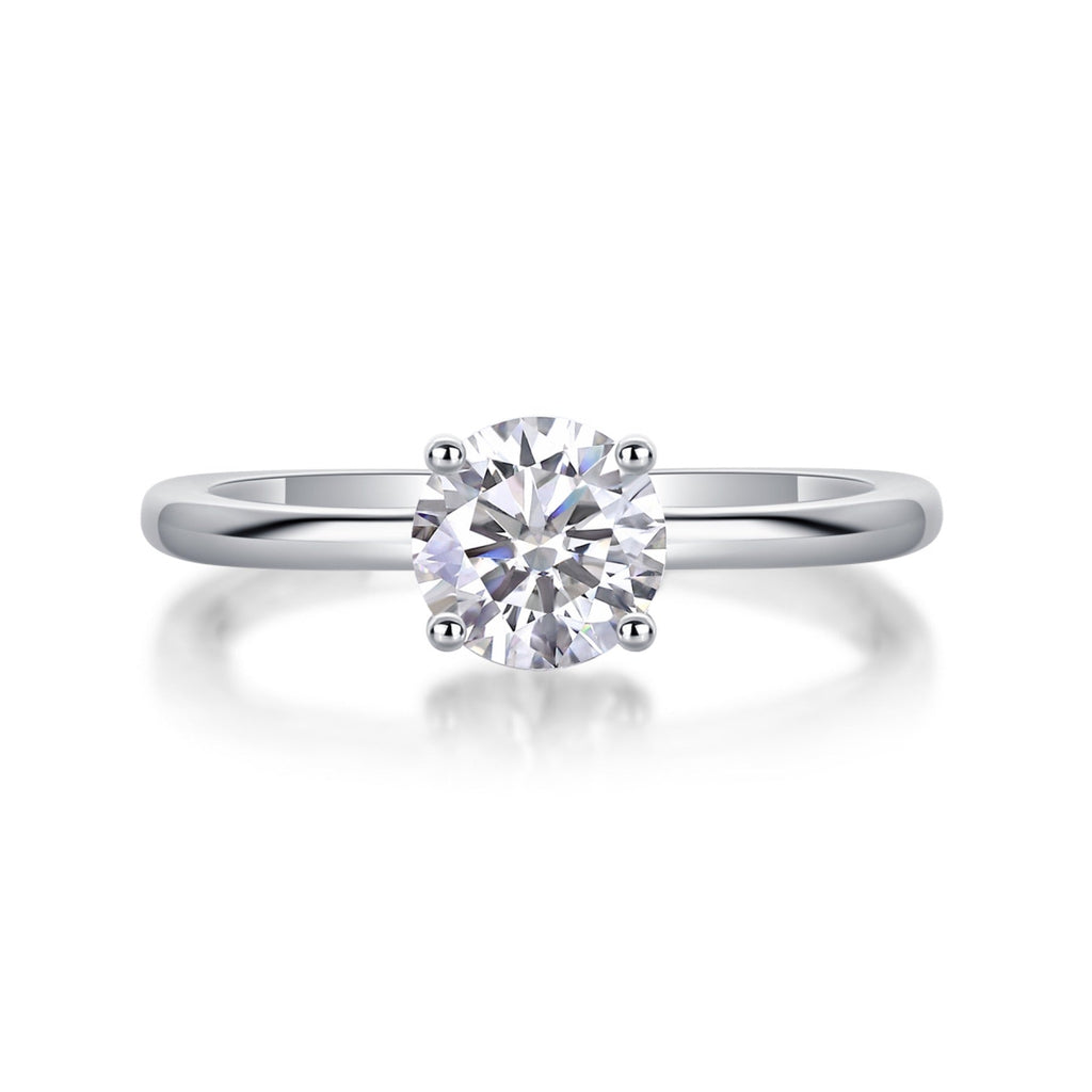 Sweet Nothing 1 Carat Moissanite Solitaire Ring in Sterling Silver