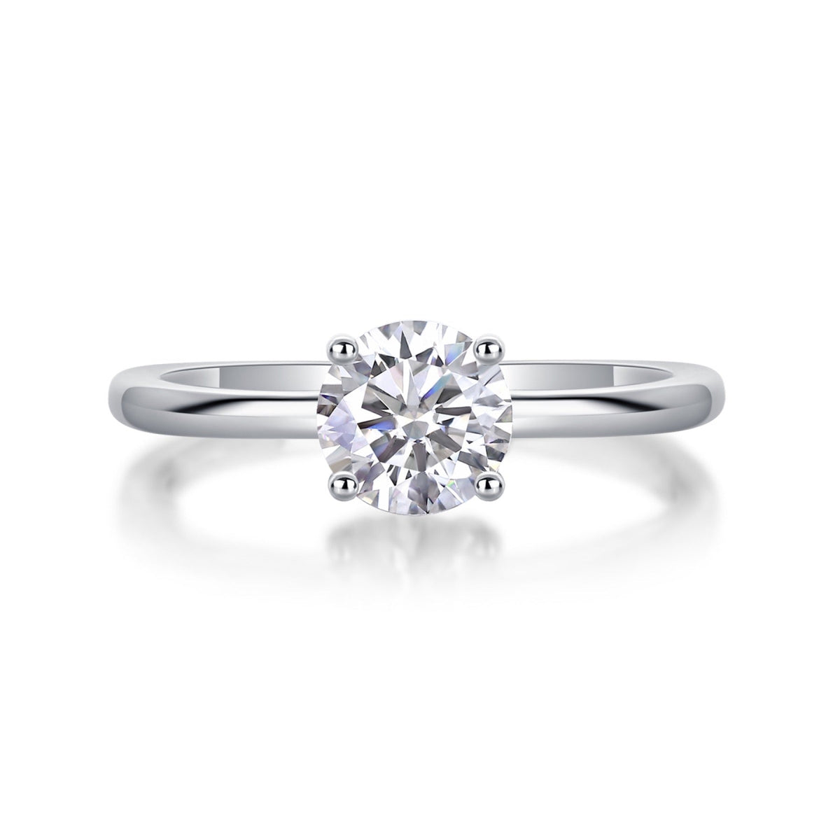 Sweet Nothing 1 Carat Moissanite Solitaire Ring in Sterling Silver