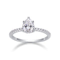 Dreaming Pear-Cut Moissanite Solitaire Ring in Sterling Silver