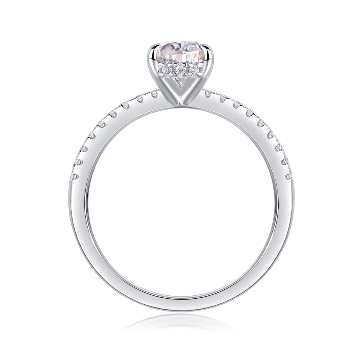 Dreaming Pear-Cut Moissanite Solitaire Ring in Sterling Silver