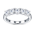 Quintet Moissanite Five-Stone Ring in Sterling Silver