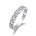 Alato Moissanite Band Ring in Sterling Silver