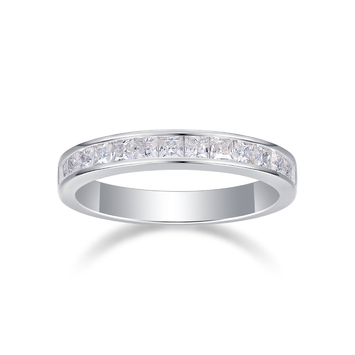 Whim Moissanite Band Ring in Sterling Silver