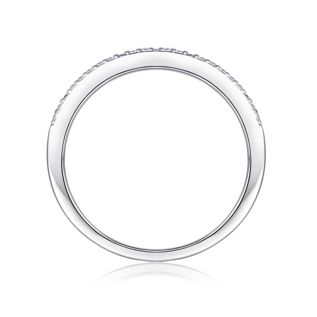 Idyll Moissanite Band Ring in Sterling Silver