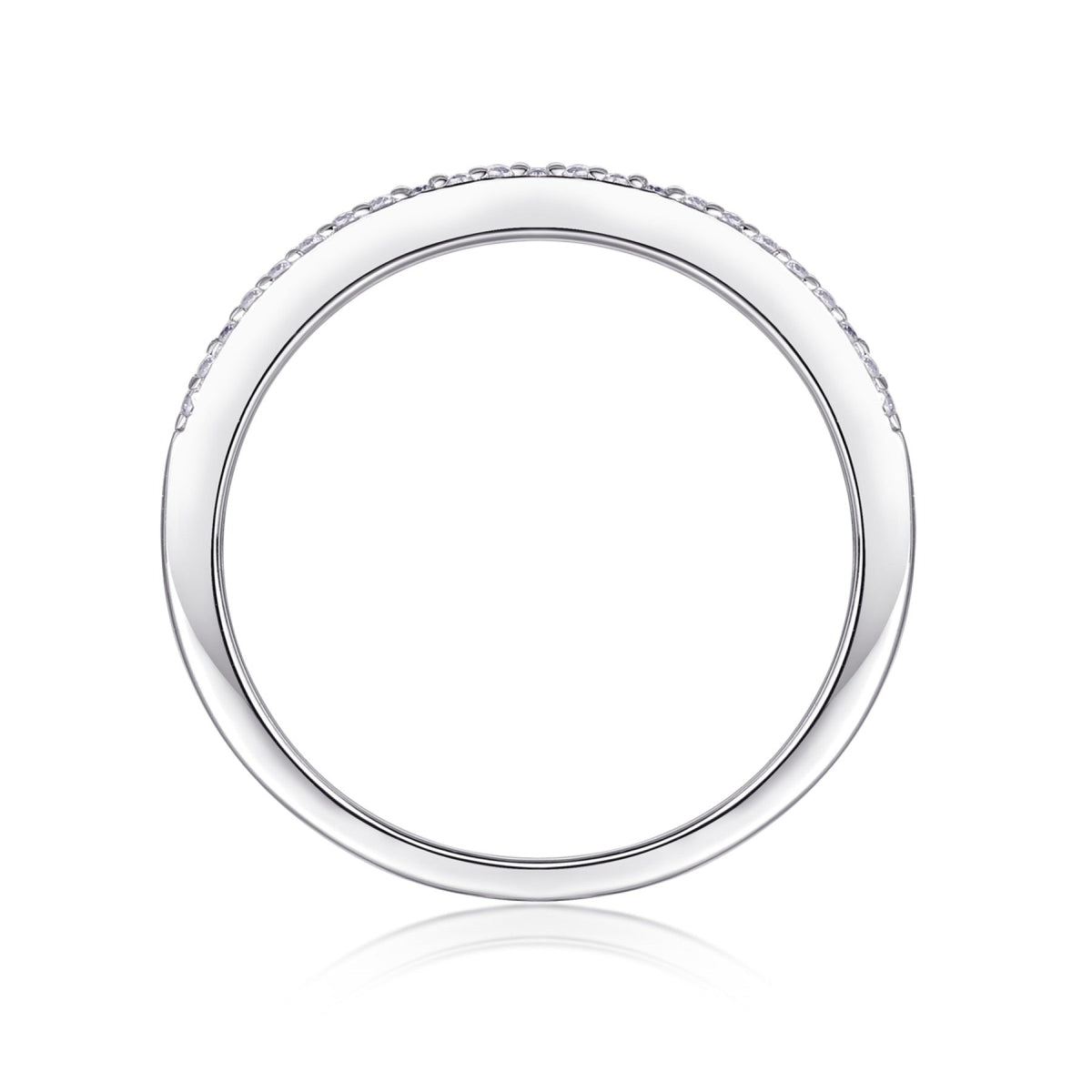 Idyll Moissanite Band Ring in Sterling Silver