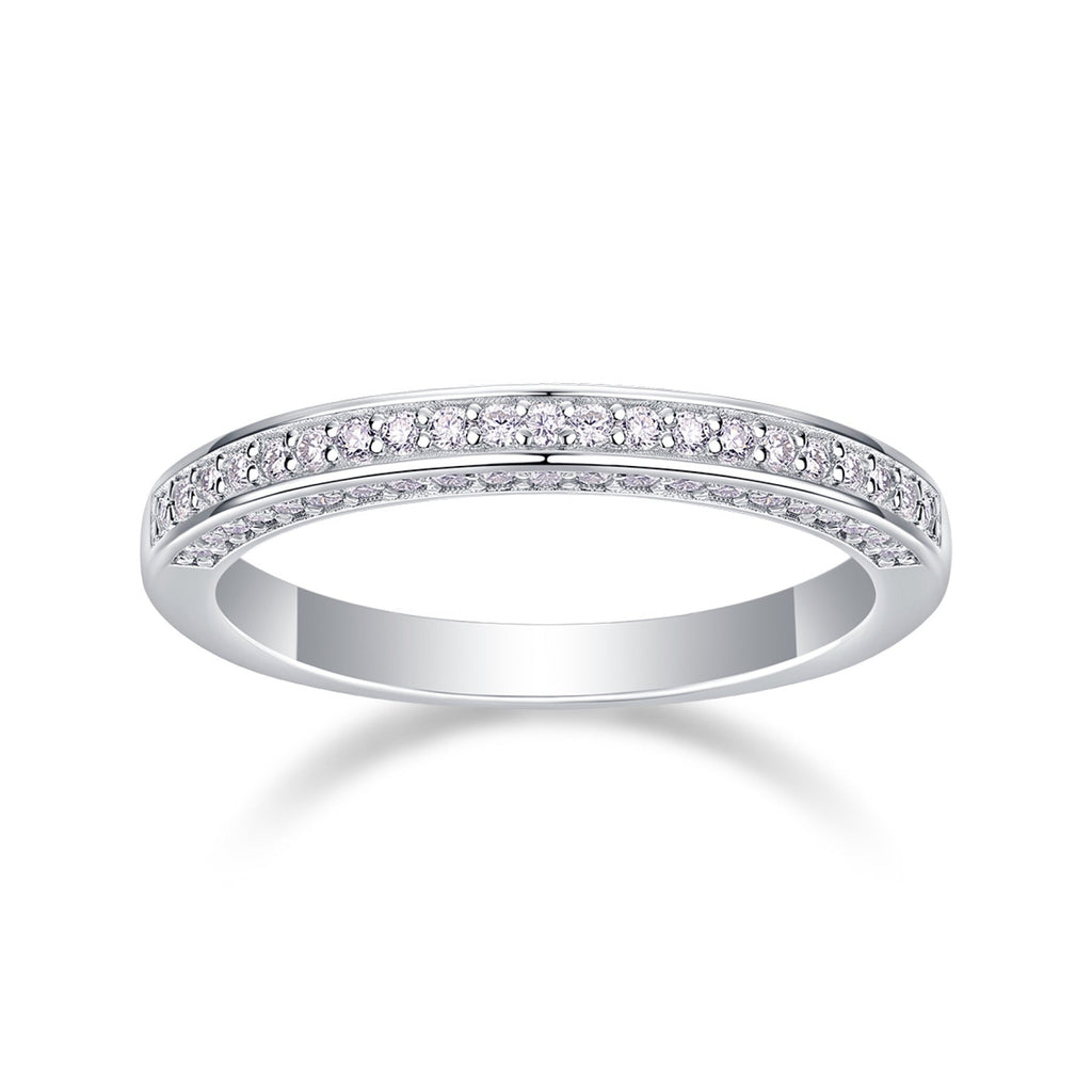 Reach Moissanite Band Ring in Sterling Silver