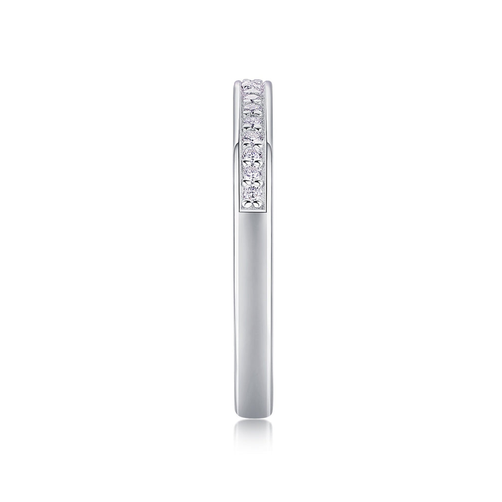 Reach Moissanite Band Ring in Sterling Silver
