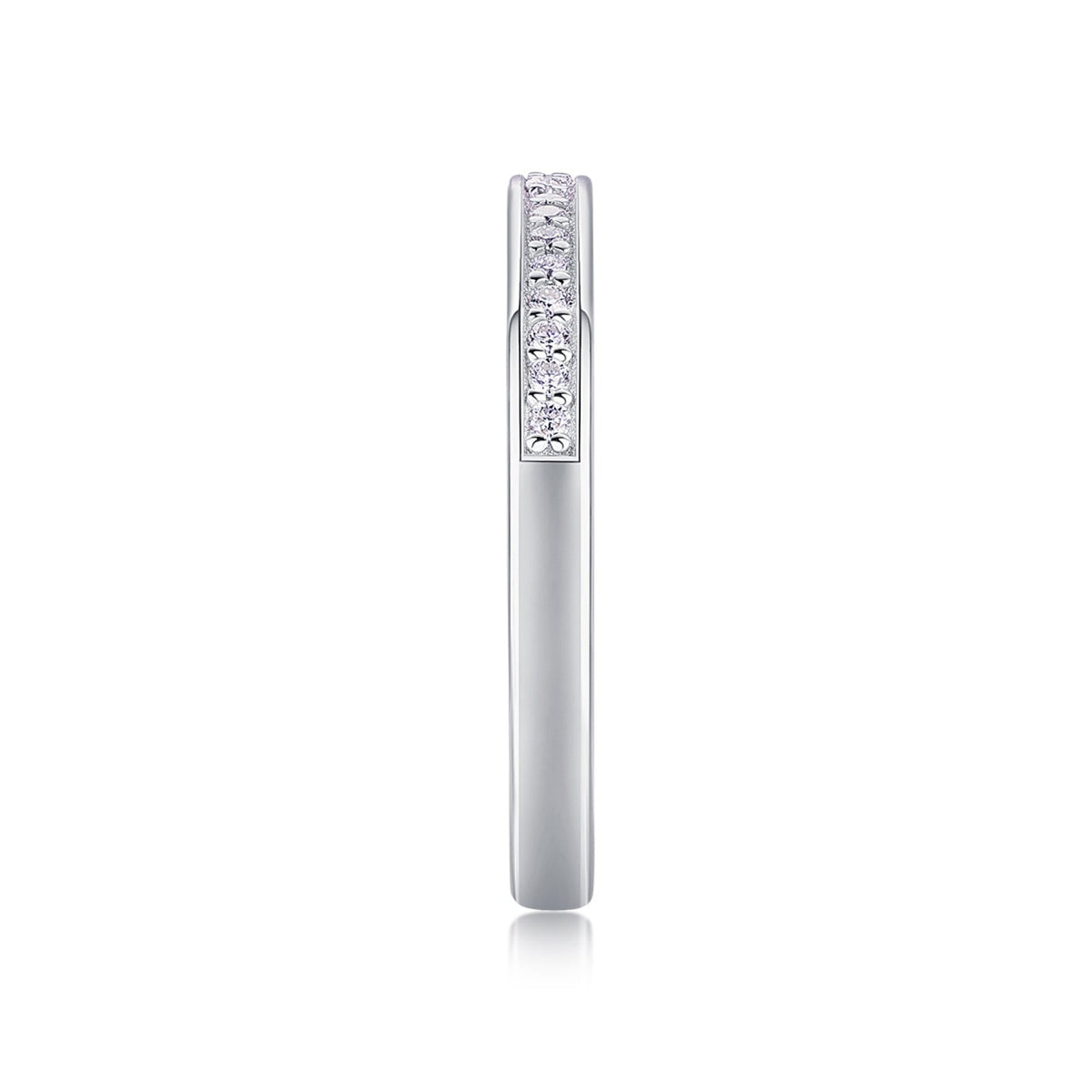 Reach Moissanite Band Ring in Sterling Silver