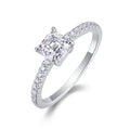 Awaken Cushion-Cut Moissanite Solitaire Ring in Sterling Silver