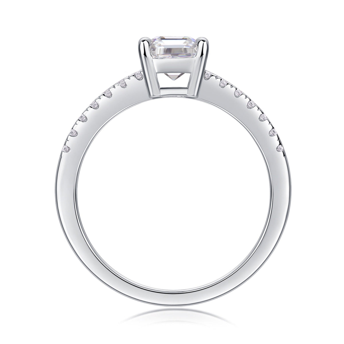 Awaken Cushion-Cut Moissanite Solitaire Ring in Sterling Silver