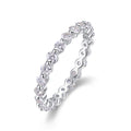 Freeze Moissanite Eternity Band Ring in Sterling Silver