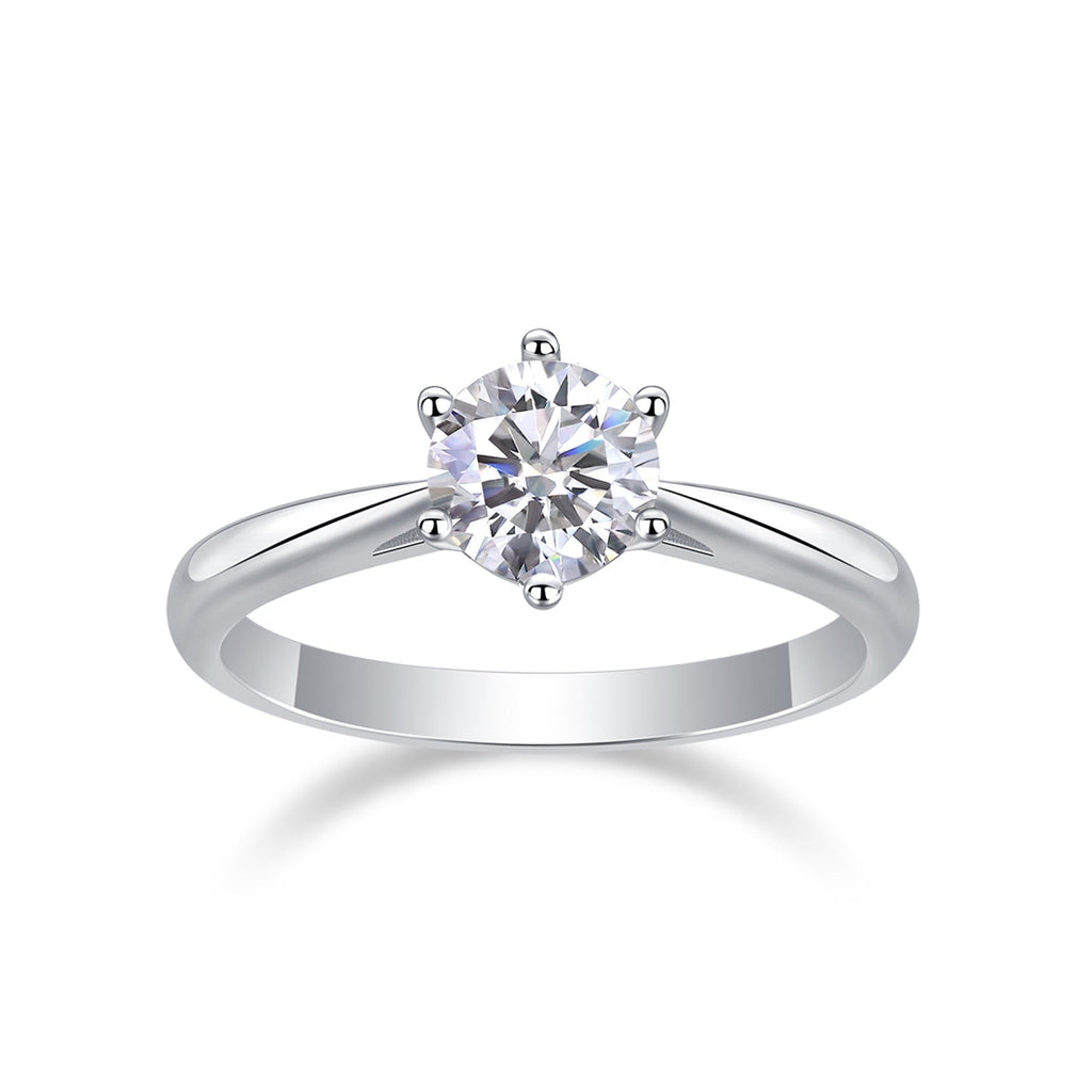 Wholehearted Moissanite Eternity Band Ring in Sterling Silver