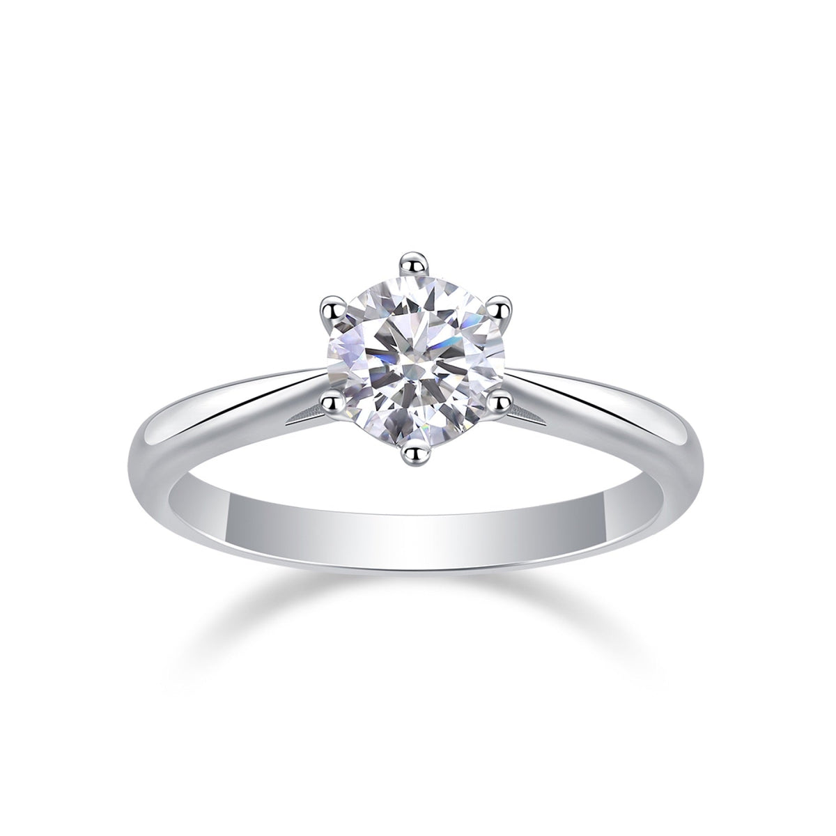 Wholehearted Moissanite Eternity Band Ring in Sterling Silver