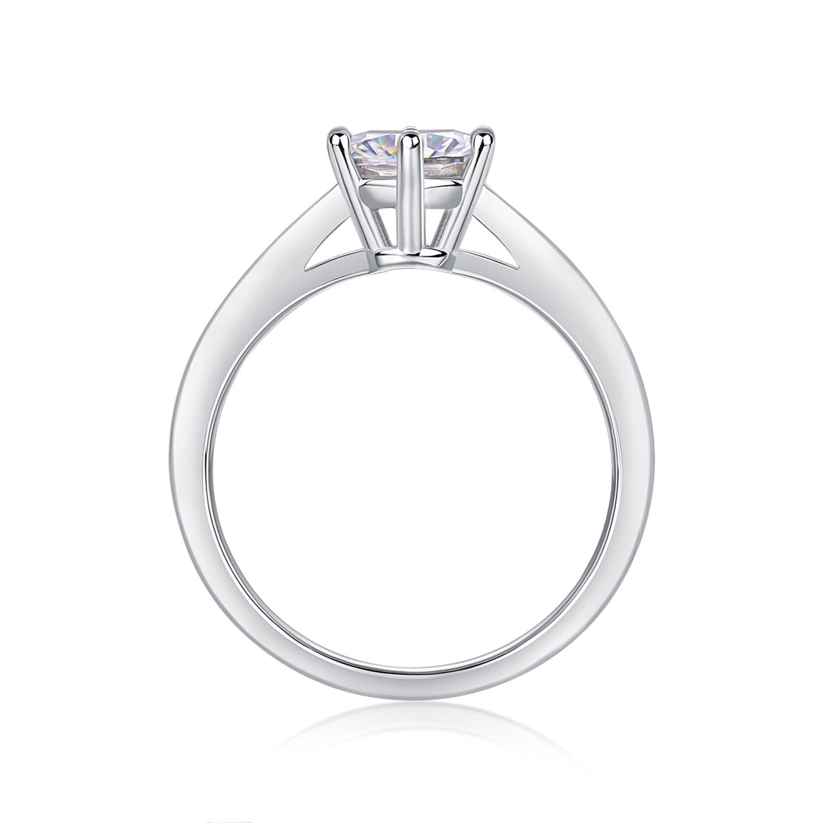Wholehearted Moissanite Eternity Band Ring in Sterling Silver