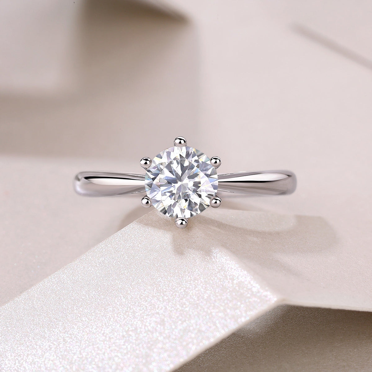 Wholehearted Moissanite Eternity Band Ring in Sterling Silver