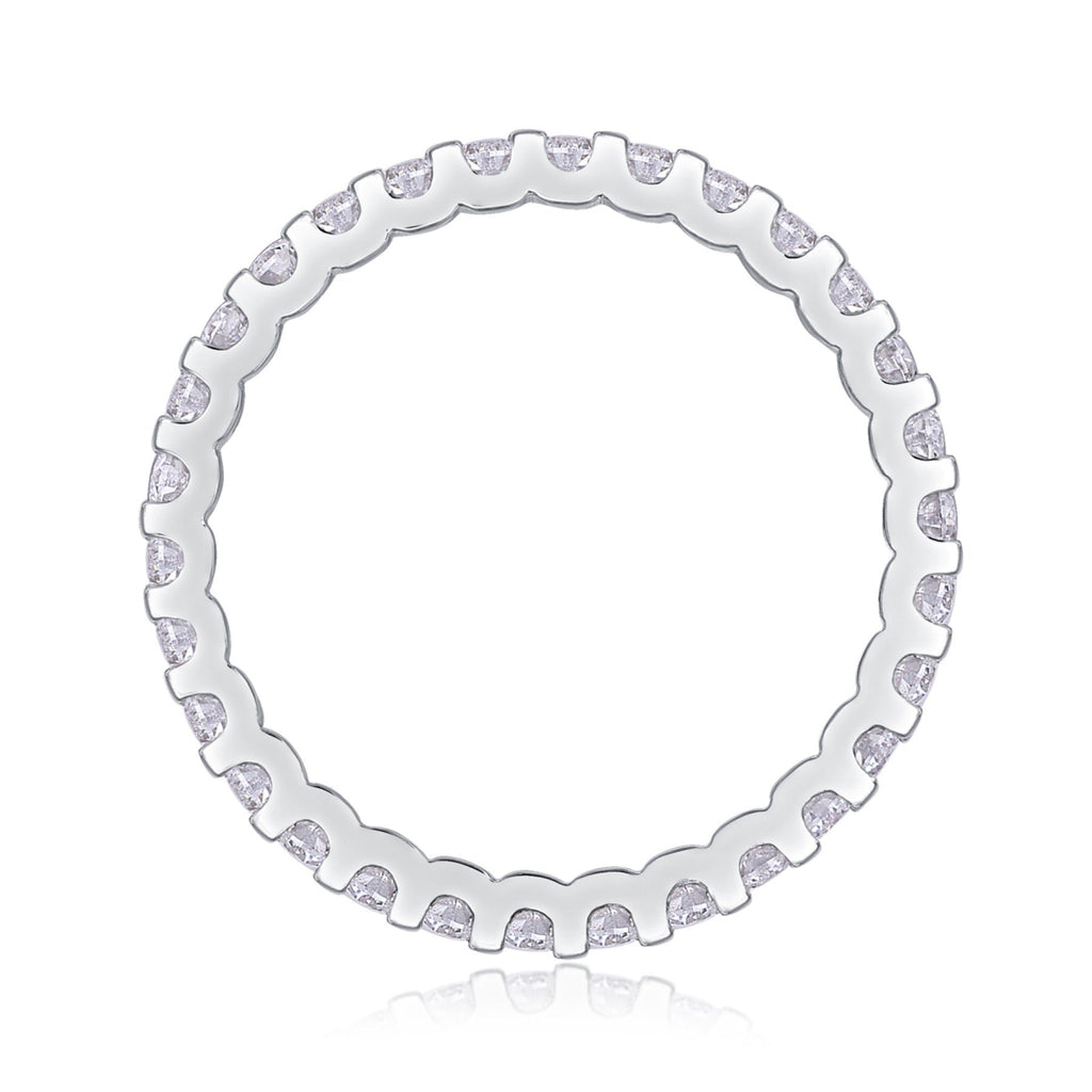 Wishes Moissanite Eternity Band Ring in Sterling Silver