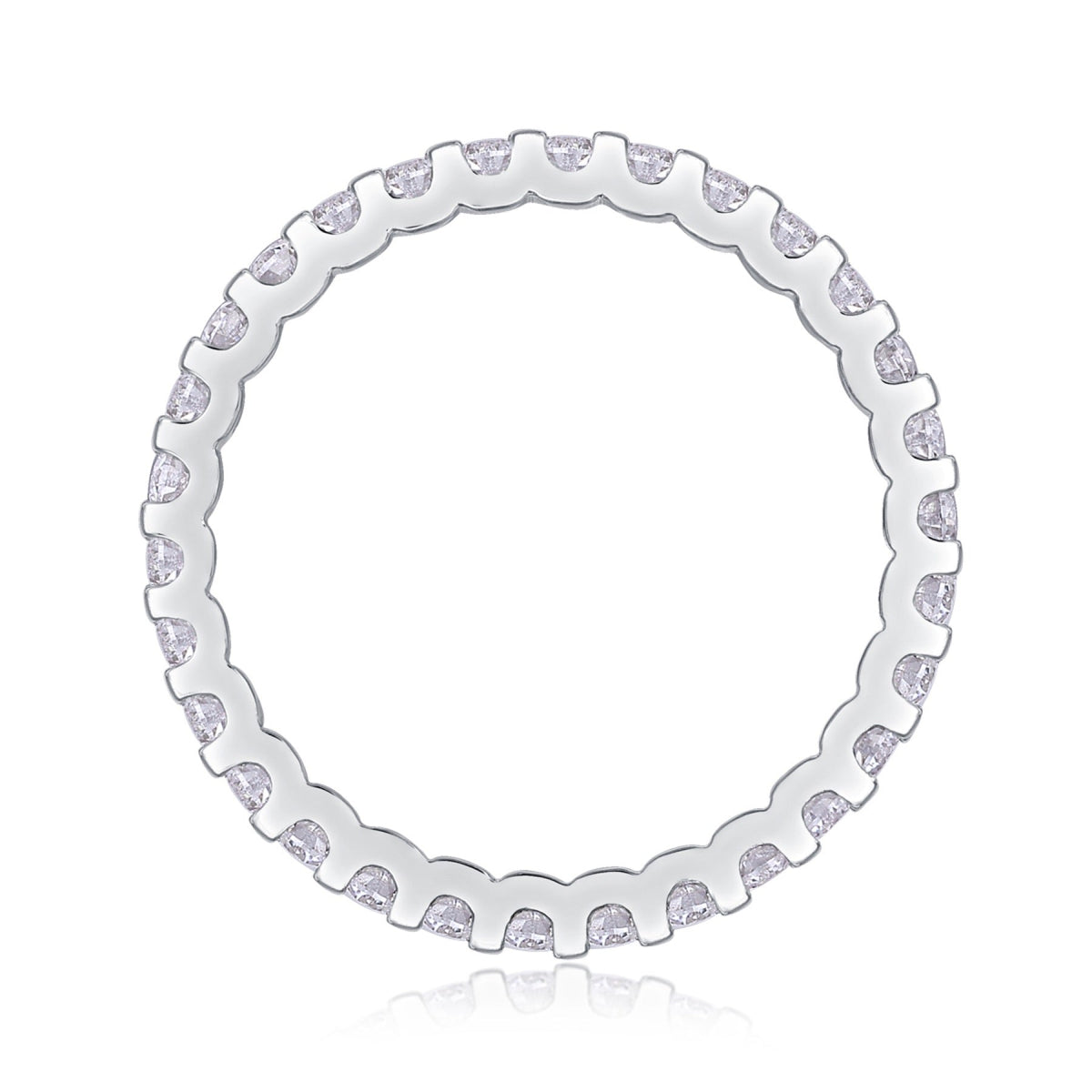 Wishes Moissanite Eternity Band Ring in Sterling Silver