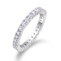 Pirouette Moissanite Eternity Band Ring in Sterling Silver
