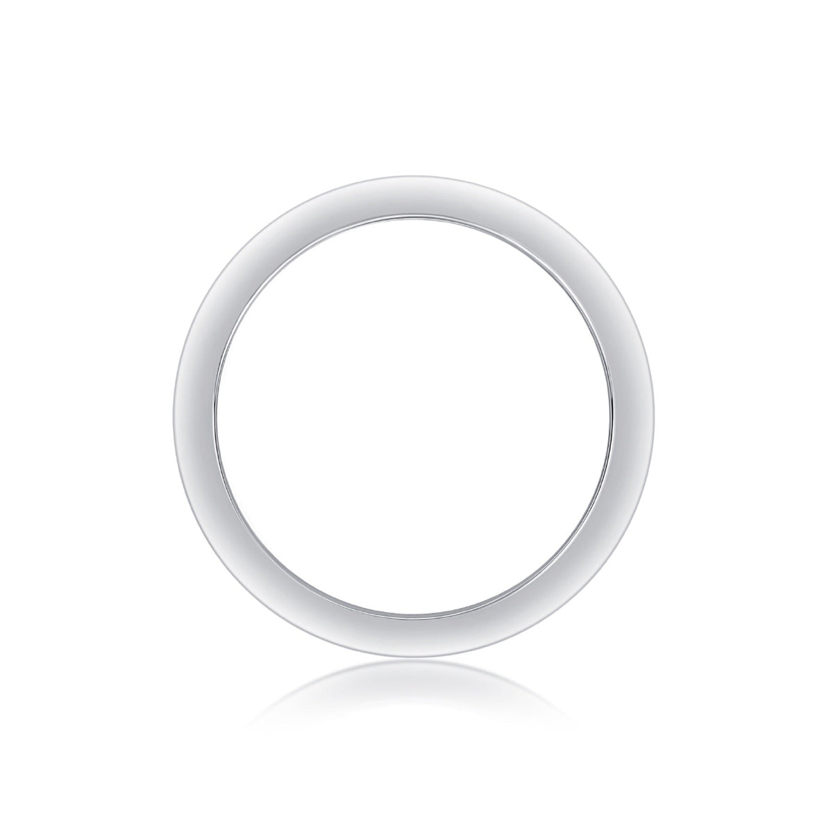 Verdant Moissanite Band Ring in Sterling Silver