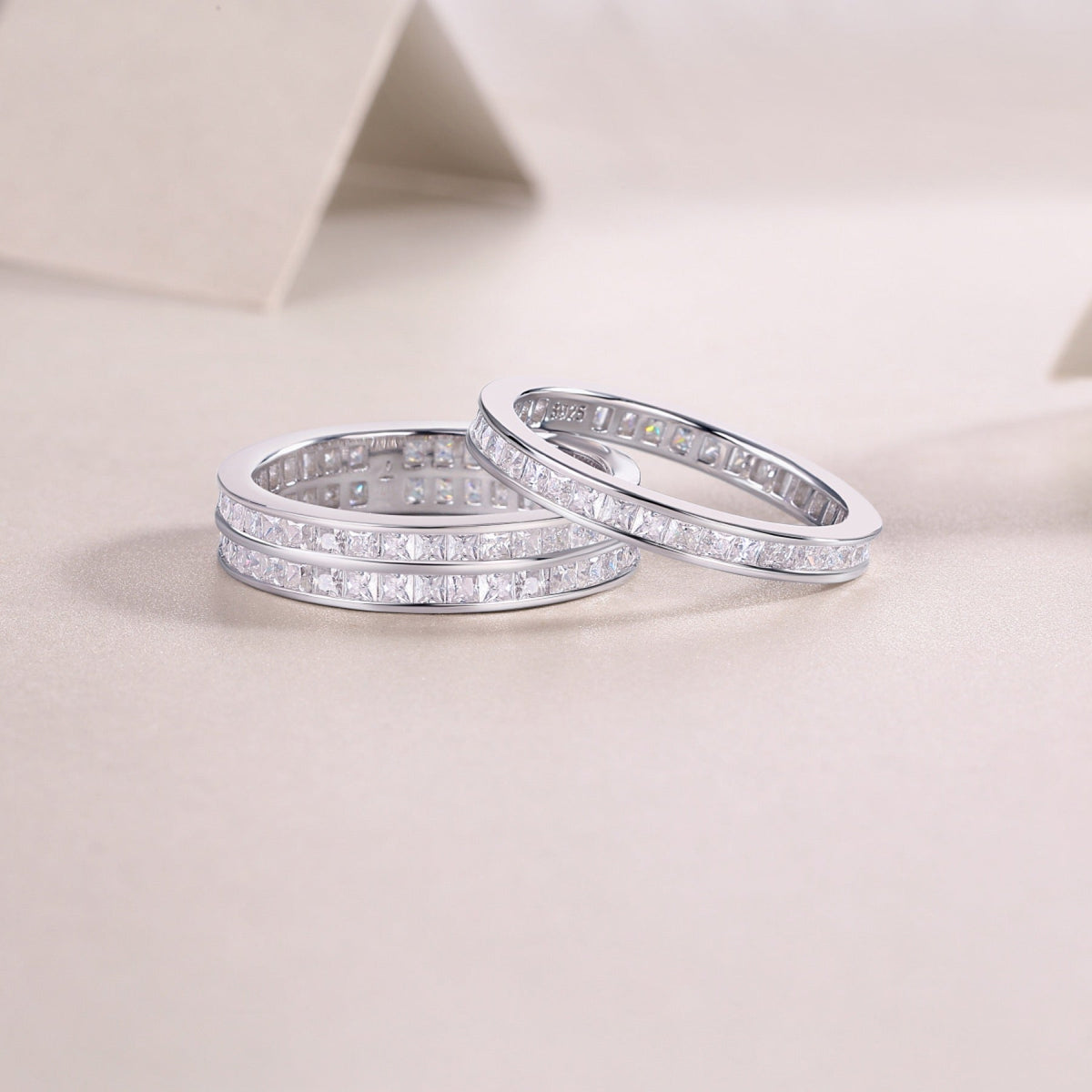 Verdant Moissanite Band Ring in Sterling Silver