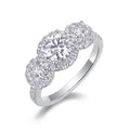 Everyday Moissanite Three-Stone Ring in Sterling Silver