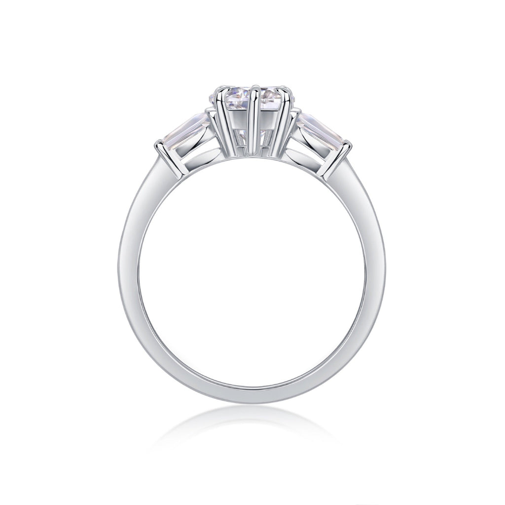 Heartborn Heart-Cut Moissanite Solitaire Ring in Sterling Silver