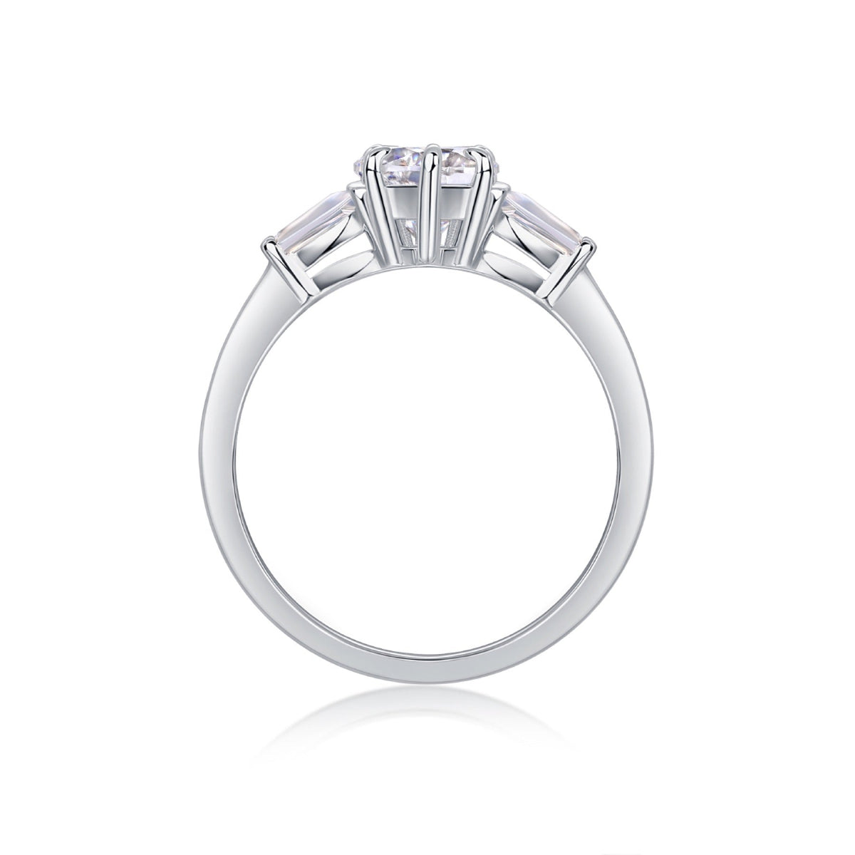 Heartborn Heart-Cut Moissanite Solitaire Ring in Sterling Silver