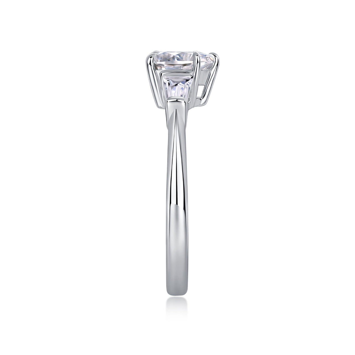 Heartborn Heart-Cut Moissanite Solitaire Ring in Sterling Silver