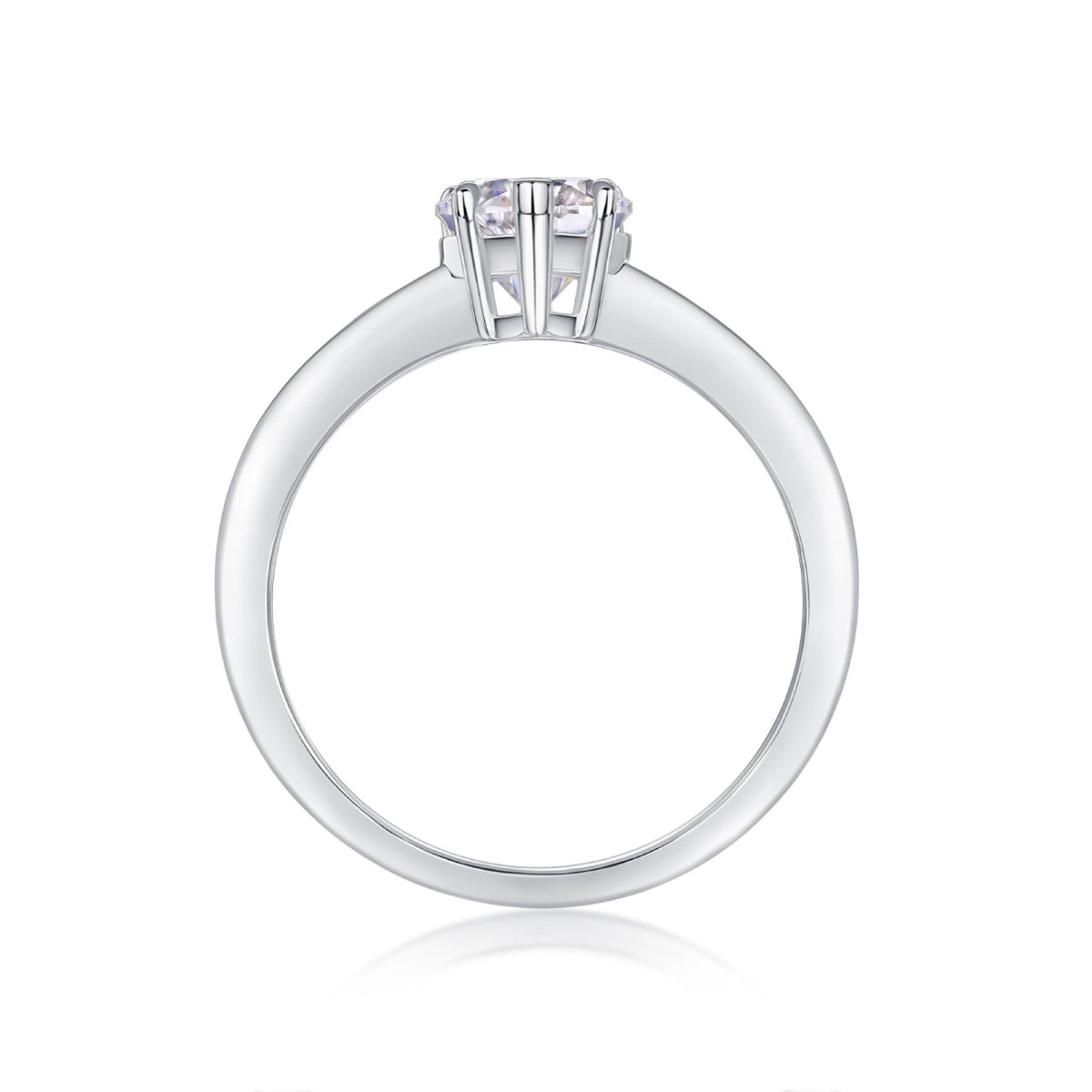 Promise Heart-Cut Moissanite Solitaire Ring in Sterling Silver