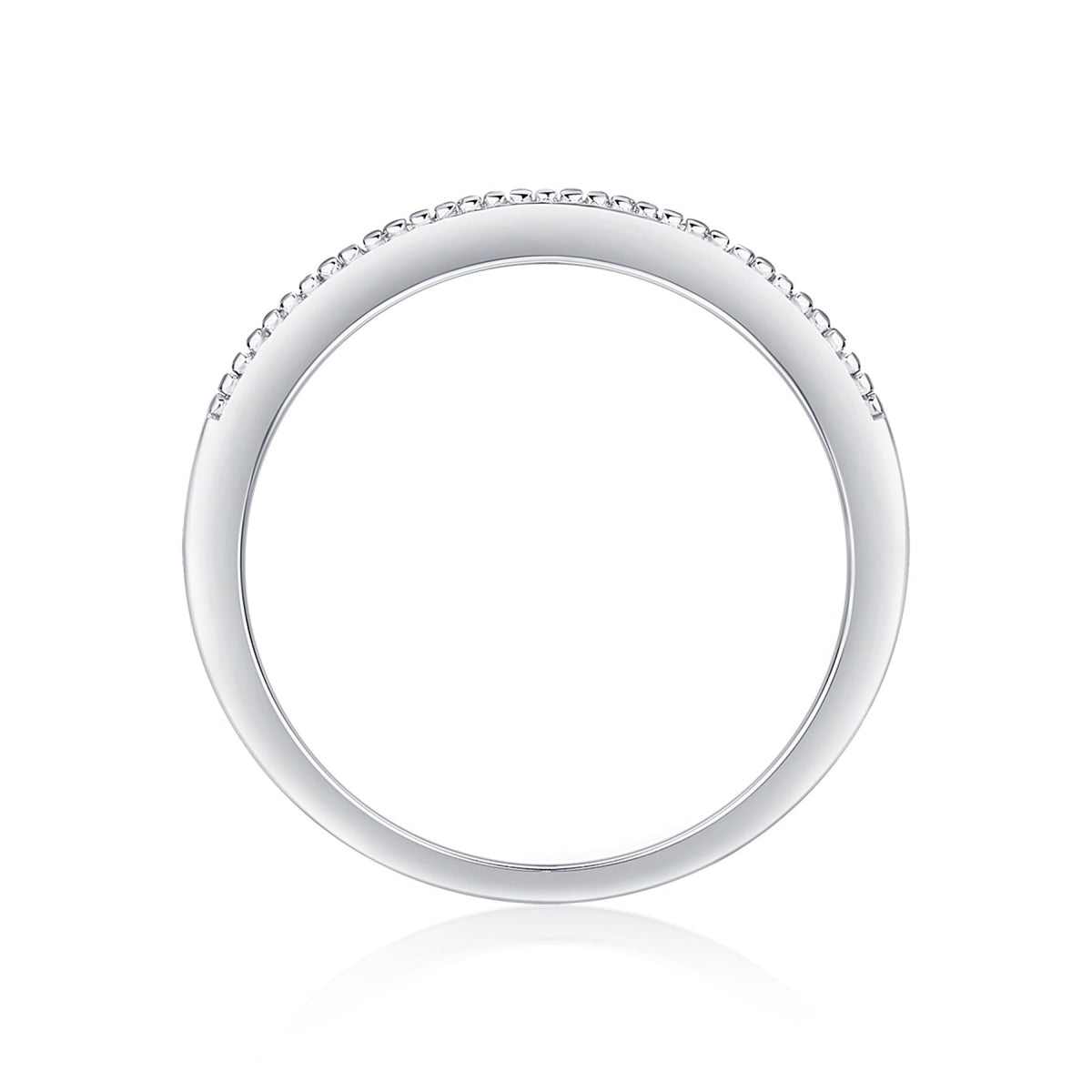 Resonance Moissanite Band Ring in Sterling Silver
