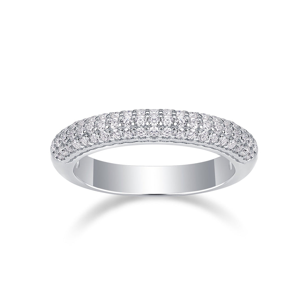 Lightyear Moissanite Band Ring in Sterling Silver