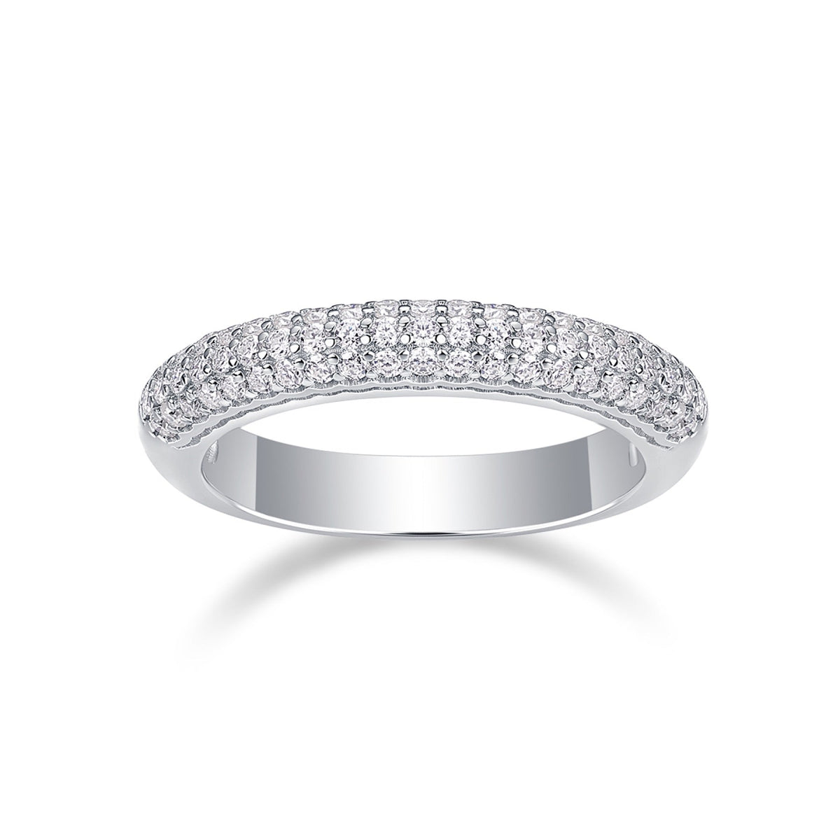 Lightyear Moissanite Band Ring in Sterling Silver
