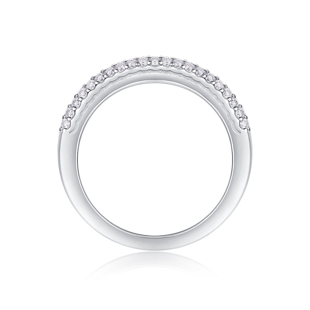 Lightyear Moissanite Band Ring in Sterling Silver