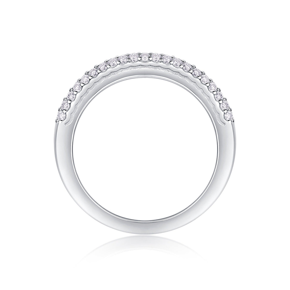 Lightyear Moissanite Band Ring in Sterling Silver