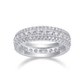 Coldmoon Moissanite Eternity Band Ring in Sterling Silver